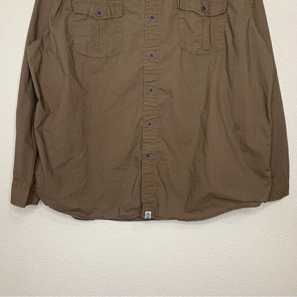 Timberland 100% Cotton Brown Button Down Men’s Shirt, Size 2XL - Picture 5 of 11